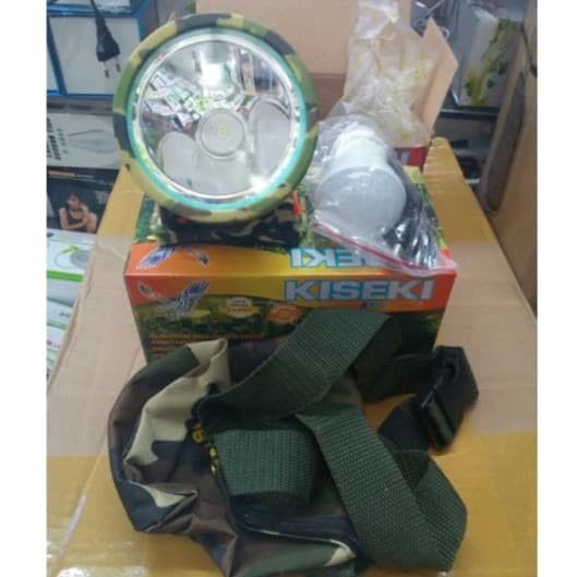 Senter Kepala Kiseki 50Watt Ck 398 Cahaya Putih Free Tas Dan Bohlam