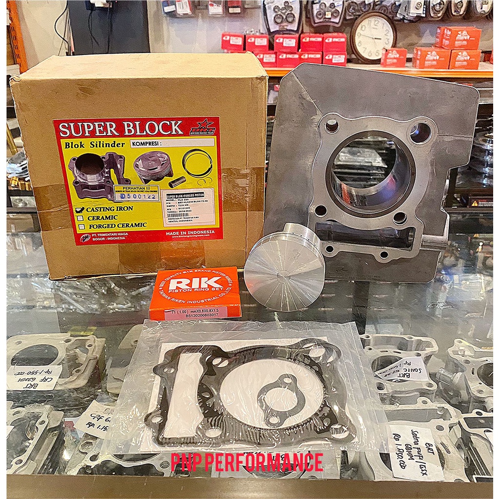 Paket Bore Up Blok + Forged Piston BRT KLX 230 Casting