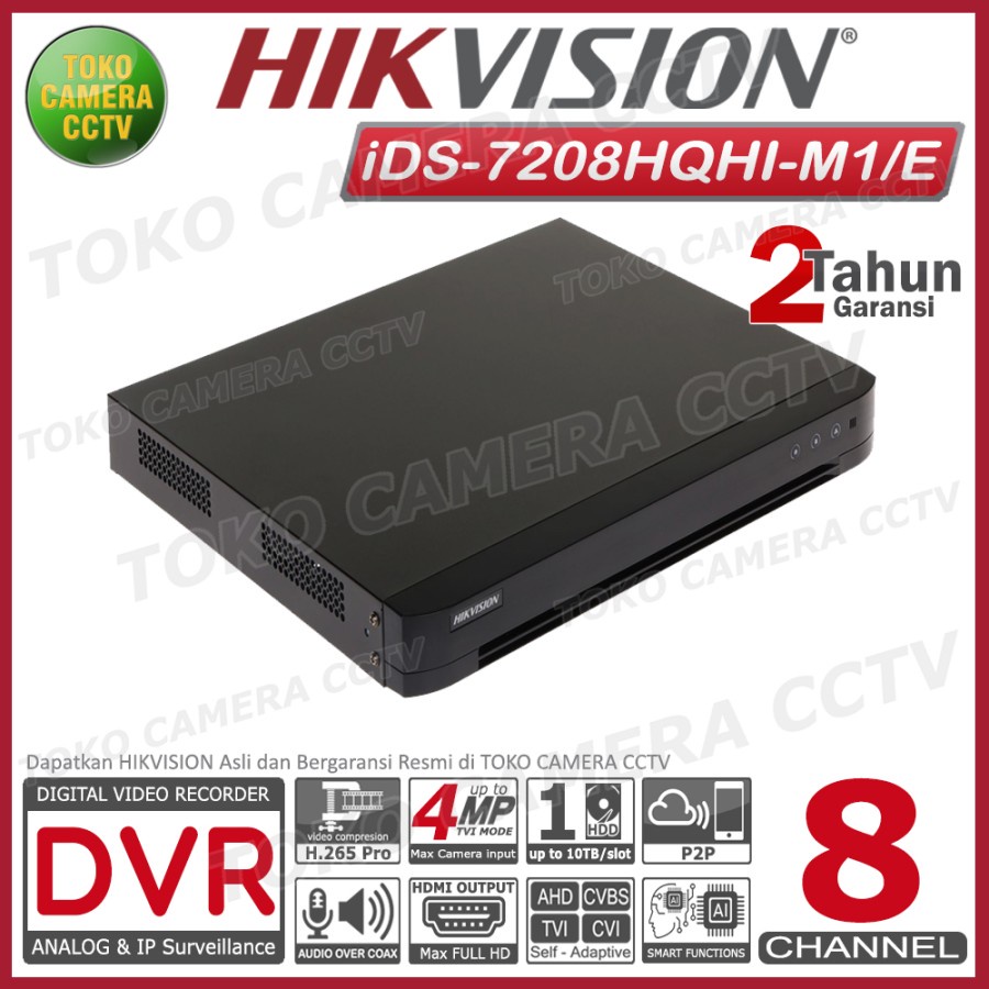 DVR HIKVISION 8 CHANNEL iDS-7208HQHI-M1/E DVR 8CH