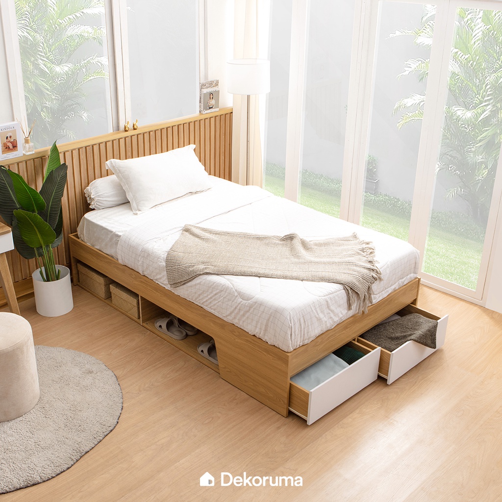 Dekoruma KATO Dipan Tempat Tidur - Ranjang Kasur Single 120