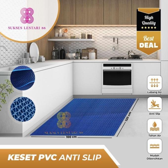 Keset Karpet PVC Anti Slip Meteran - Jaring