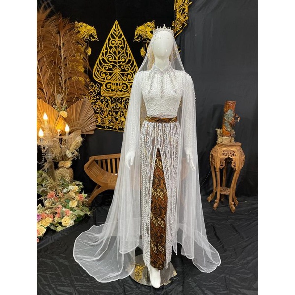 CAUPLE DRES KEBAYA CHANTYLI //CAUPLE PASANGAN KEBAYA AKAD MODREN /KEBAYA PASANGAN TERBARU// AKAD EKOR PREMIUN//BAJU PENGANTIN TERBARU|KEBAYA DRESS MODERN//KEBAYA MASA KINI