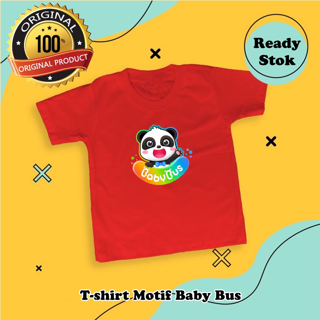 PVJ - Kaos Anak Distro BABY BUS Anak Perempuan Cotton Combed 30s