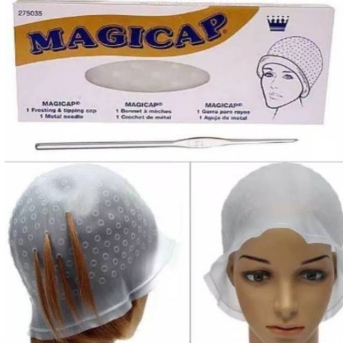 Magic Cap Topi Highlight Pewarna Rambut (putih)
