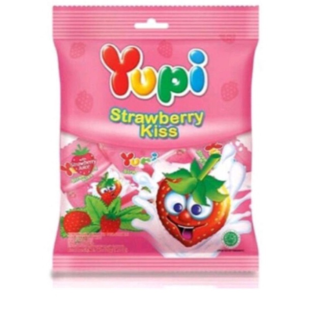 yupi strawberry kis, mango kiss dan fruity puff