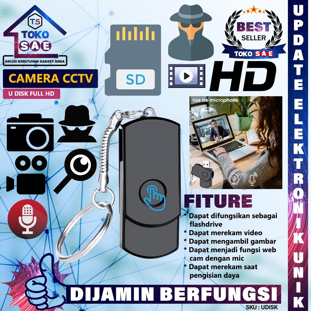 Flash Disk Camera Mini U Disk Camera Hidden Spy Cam Kamera Pengintai Mini Flash Disk Card Reader Cam