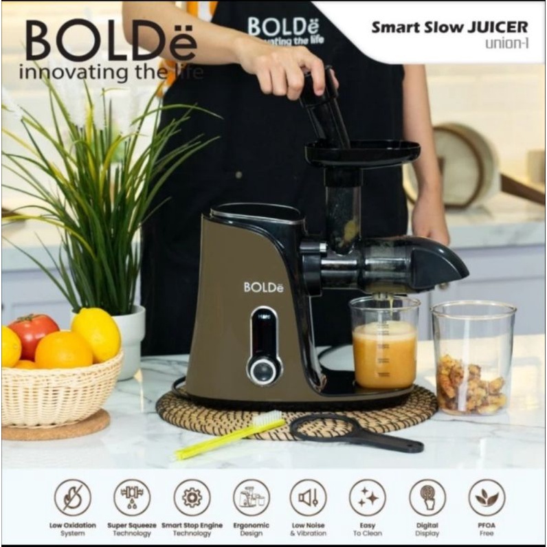 BOLDe Super Smart Slow Juicer Union Pengekstrak Buah Sayur Union-1