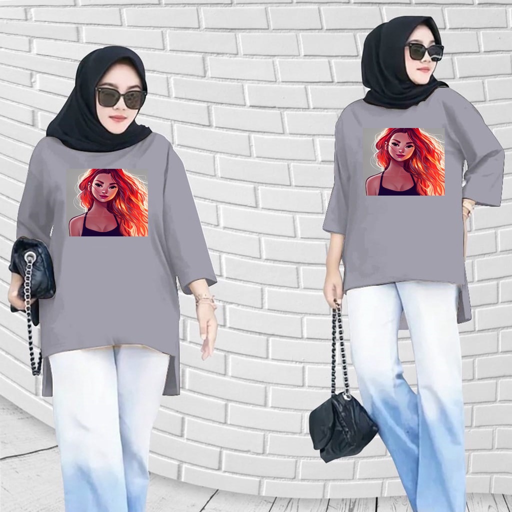 GSC - Long Tunik ANIME 015 / Tunik wanita dewasa / Tunik wanita jumbo / Tunik wanita hijab's wamone / Tunik terbaru