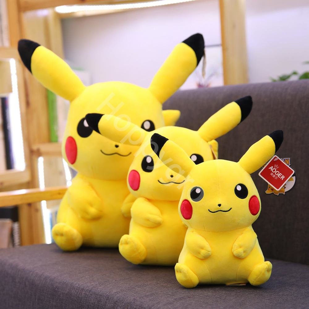 Mainan Boneka Pokemon Pikachu Bahan Plush Untuk Hadiah Natal Anak