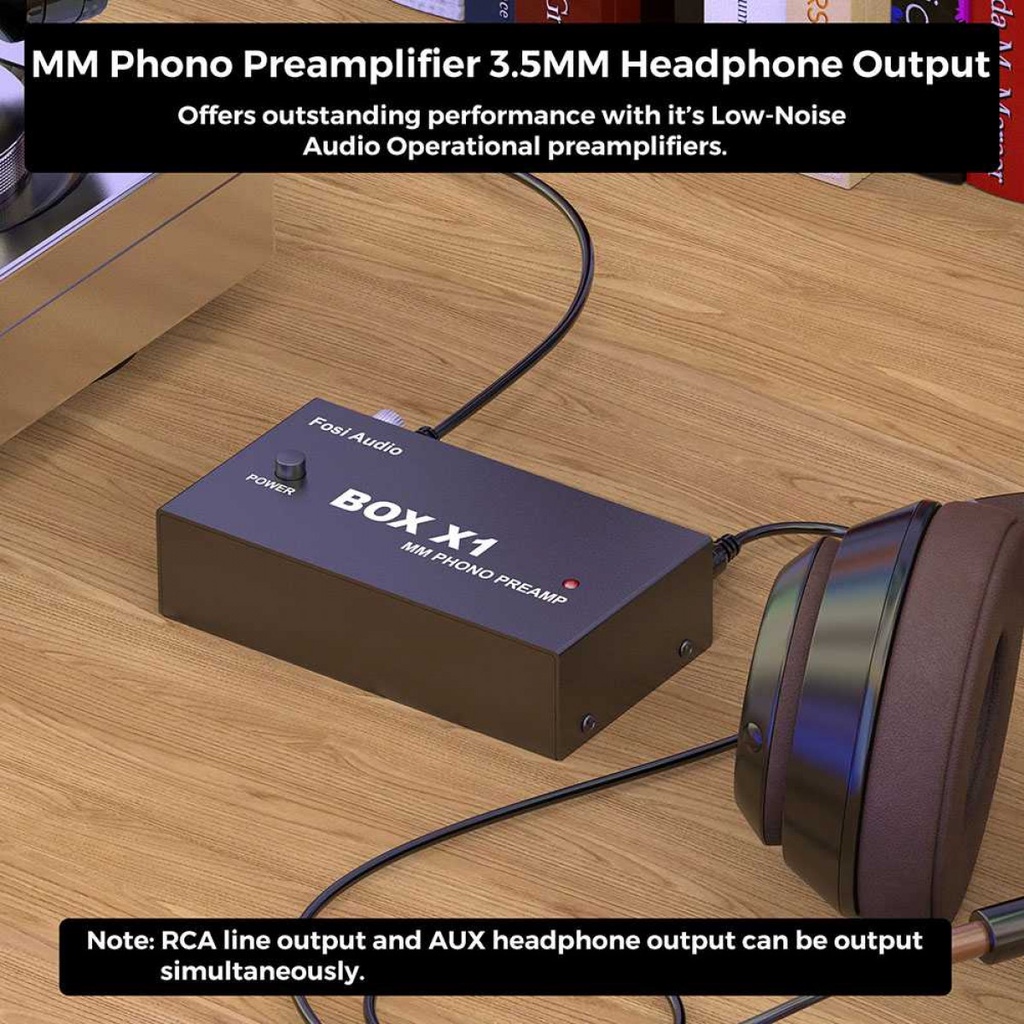 Audio Preamplifier HiFi Phono Turntable Preamp Input MM Output RCA