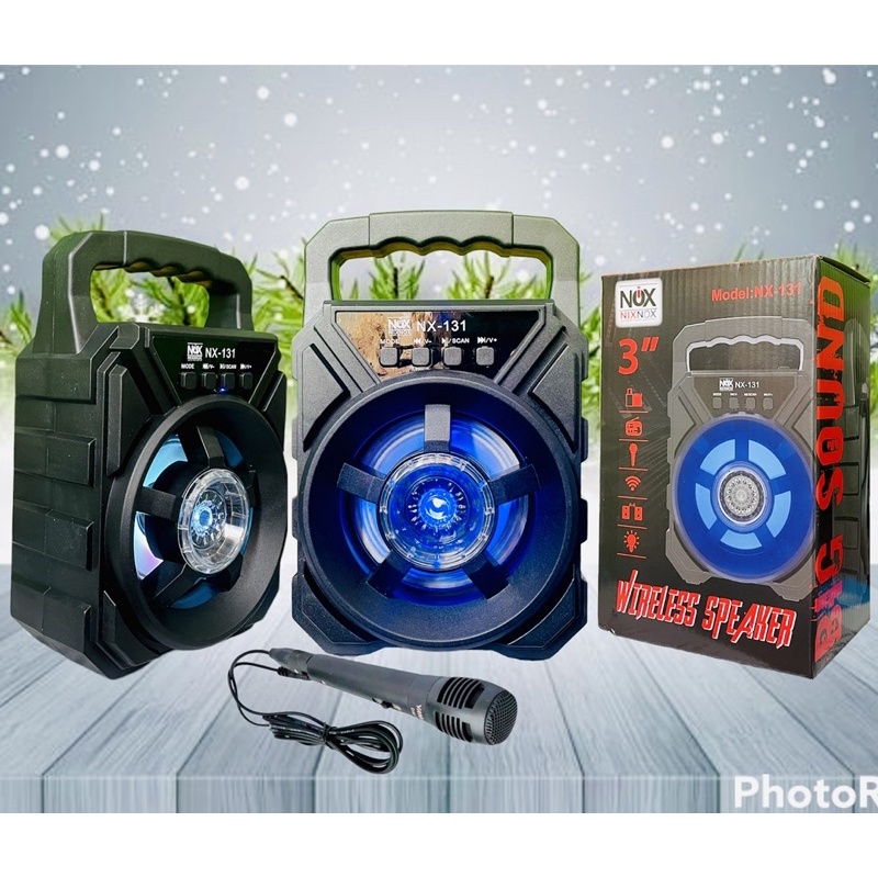 speaker bluetooth +mic karaoke N-131 portabel speaker termurah