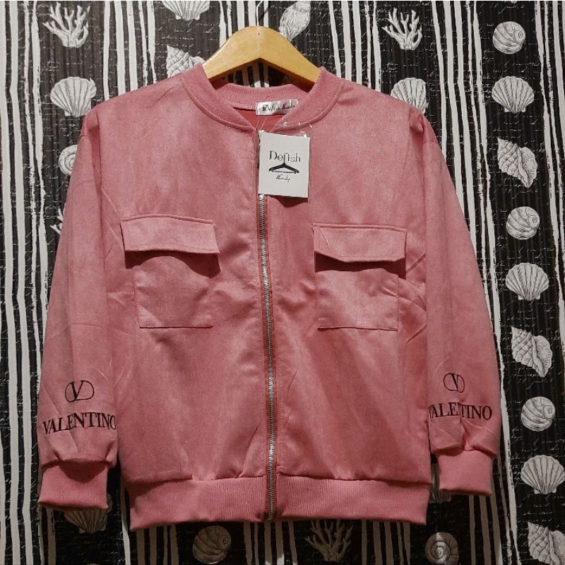 jaket bomber suede import original premium