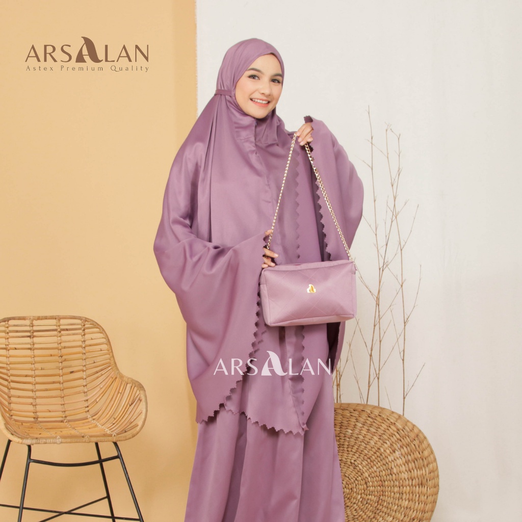 Mukena Couple Ibu dan Anak Lasercut Mewah Velvet Silk Premium 2in1 Jumbo | Mukena Arsalan