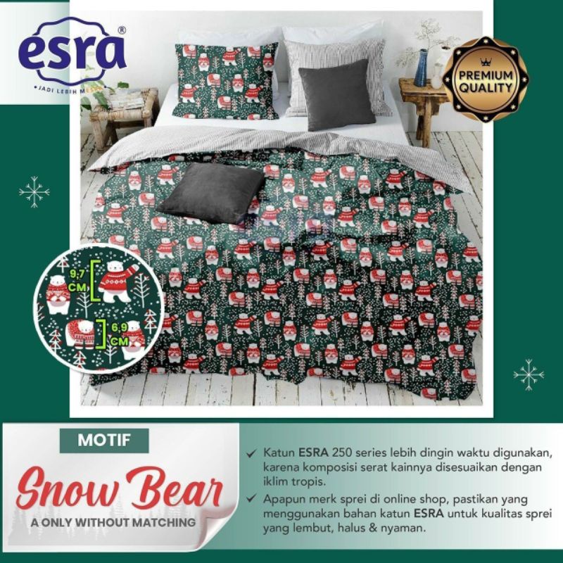 Sprei Natal Motif Santa Pohon Cemara Semua Ukuran