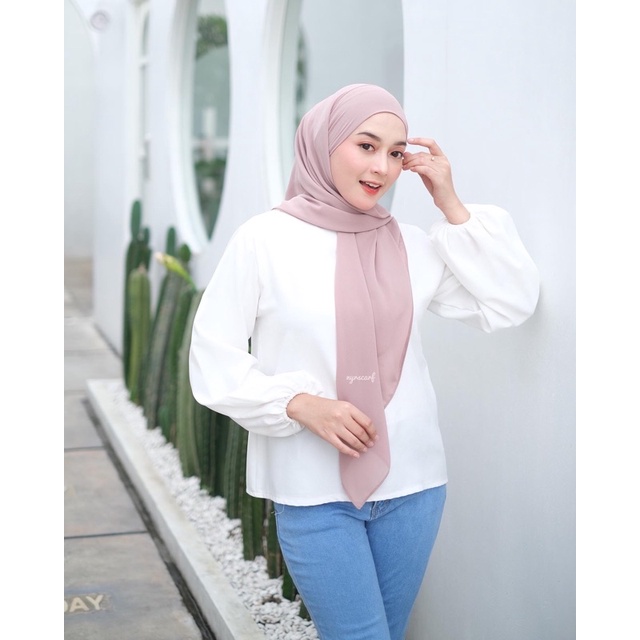 Kyra instant square | hijab segitiga 120x120 cm inner tali | hijab malay