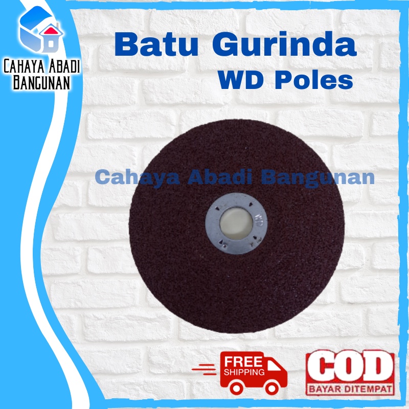 Batu Gurinda / Gerinda Poles / Slep / Asah WD 4&quot; x 6mm / 4 inch / 4x6