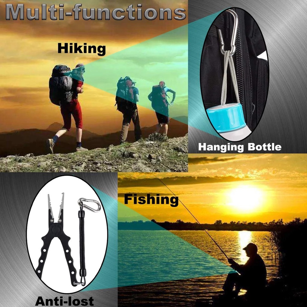 10 Pcs Klip Kait Carabiner Mini Multifungsi Bahan Alloy Tahan Lama Untuk Camping Climbing Hiking Outdoor