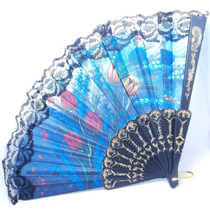 Kipas Spanyol Souvenir Pernikahan Kipas Tangan Kipas Lipat (1 Buah)