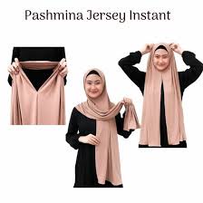 Pashmina Instant Jersey Premium / Pashmina Instan Jersey