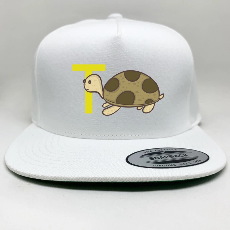 Topi Snapback HipHop Huruf Alphabet T Binatang Animal Turtle