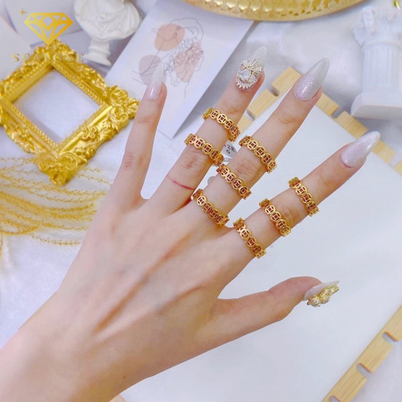 Cincin Bahan Titanium Stainless Steel Desain Dream Catcher Untuk Wanita