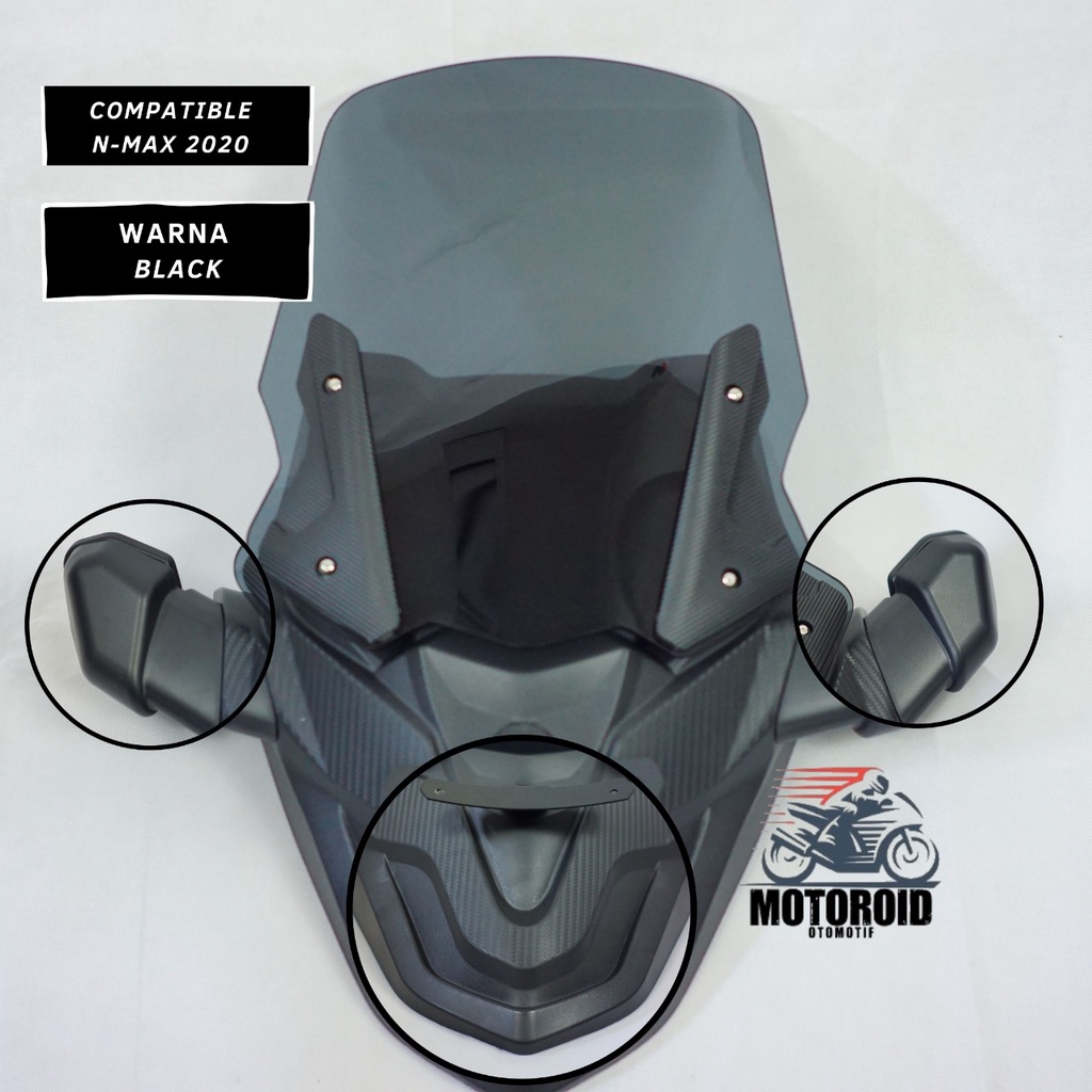 Winshield visor Nm Spion Batok Karbon Depan Transformer Pnp Nmax New 2020