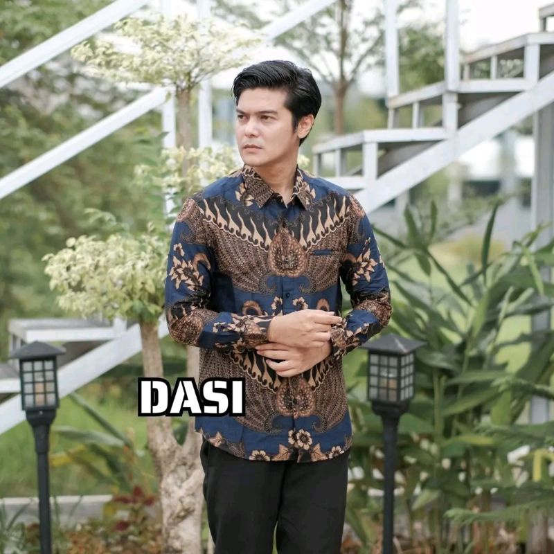 kemeja batik panjang pria terlaris dengan ukuran m l xl xxl