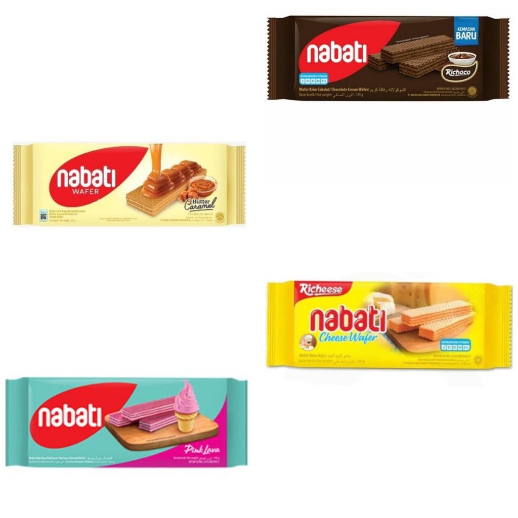 

Wafer nabati 130gr coklat,keju,caramel dan pink lava // cemilan enak