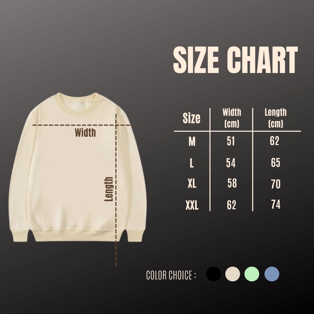 Sweater Lovely Friend Bear Oversize Wanita dan Pria - Sweatshirt Basic Jumbo - Size M - L - XL - XXL - Big Size - Bahan Fleece