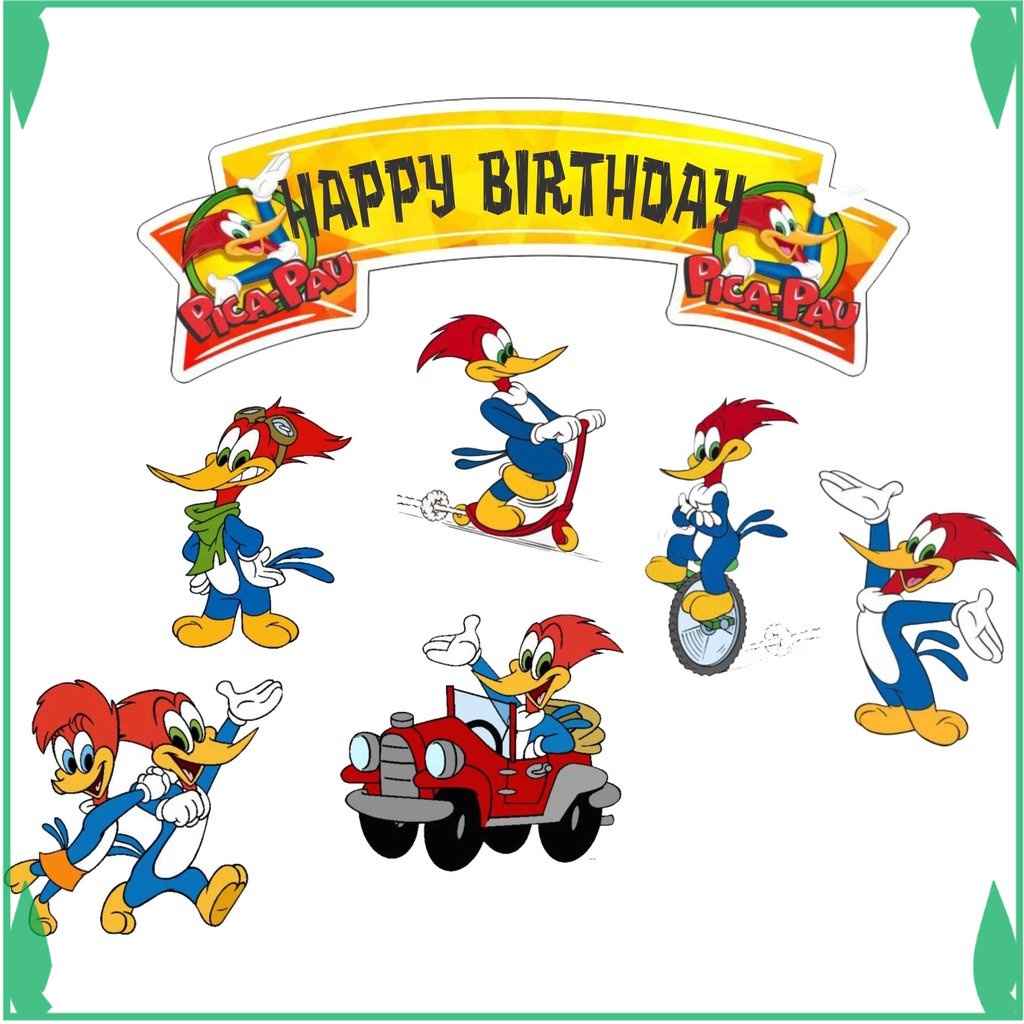 

TOPER KUE TOPPER CAKE ULANG TAHUN / HIASAN KUE WOODY WOODPECKER FADHILSOUVENIR
