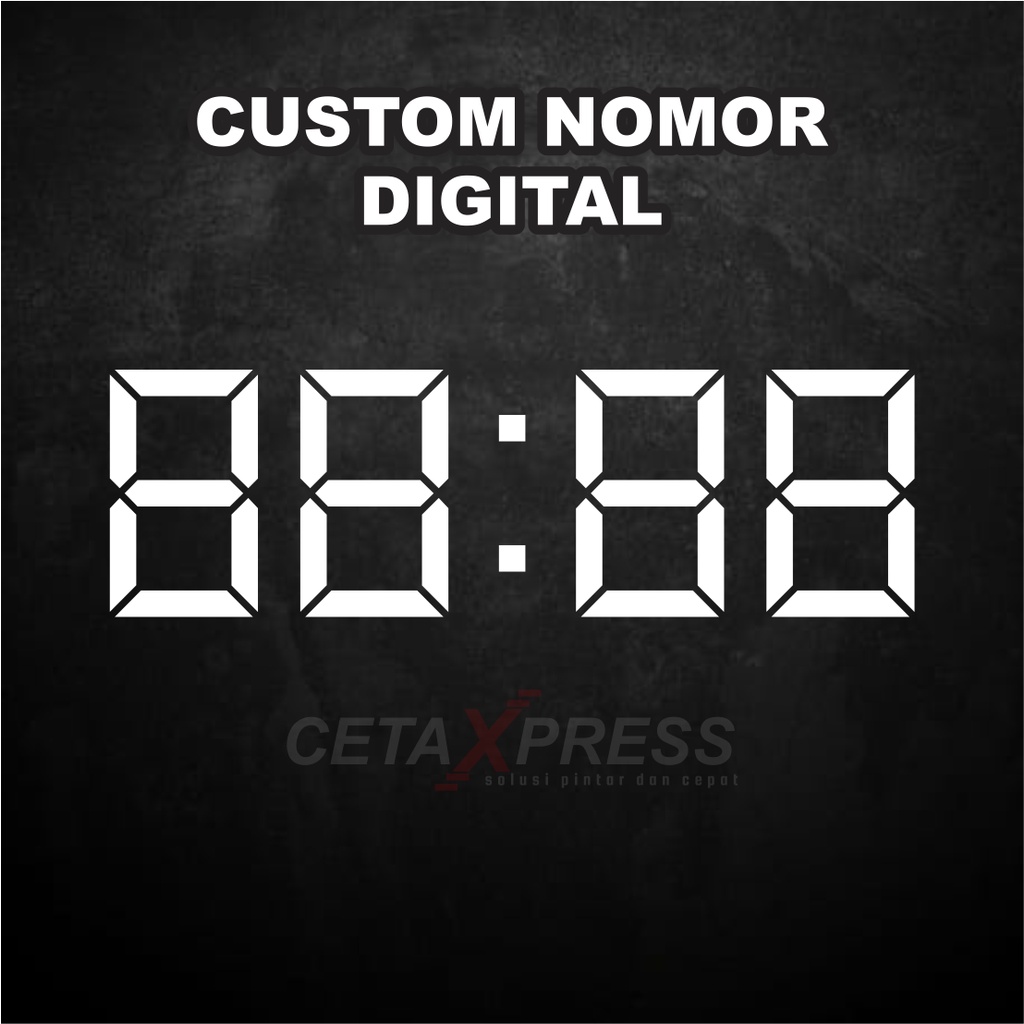 STICKER CUSTOM NOMOR DIGITAL/STICKER ANGKA DIGITAL