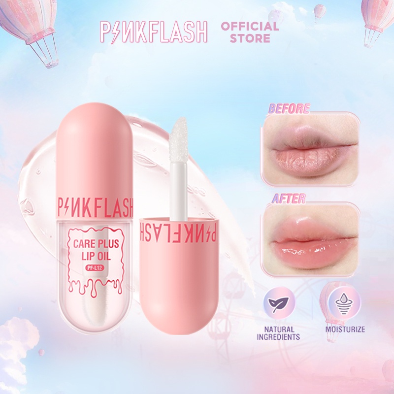 ✨LACIKOSME✨PINKFLASH CARE PLUS LIP OIL - LIP BALM LIP GLOSS MOISTURIZER BPOM