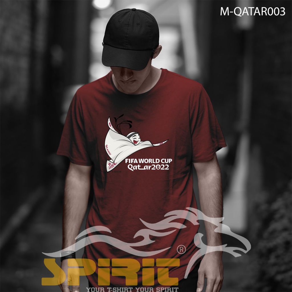Kaos Maskot Piala Dunia 2022 T-Shirt Piala Dunia Qatar 2022 Baju Gambar  La'eeb  Maskot Piala Dunia 