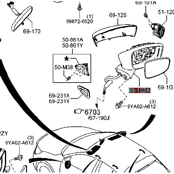 Body Spion Mazda 2 2014 2016