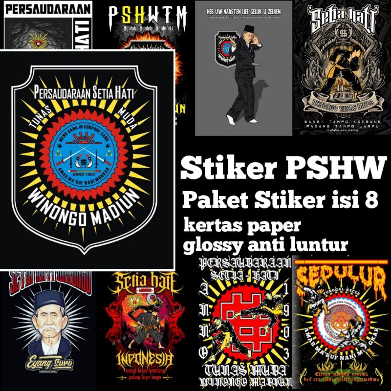 STIKER PSHW PAPER GLOSY ANTI LUNTUR ISI 8