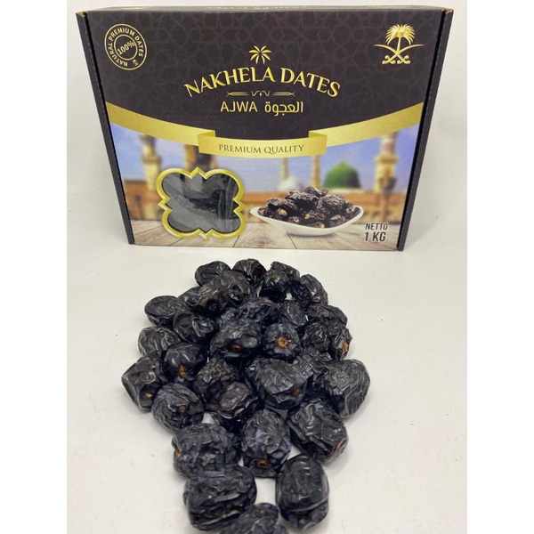 

Kurma Ajwa Premium 1Kg / Kurma Nabi Madinah NAKHELA DATES