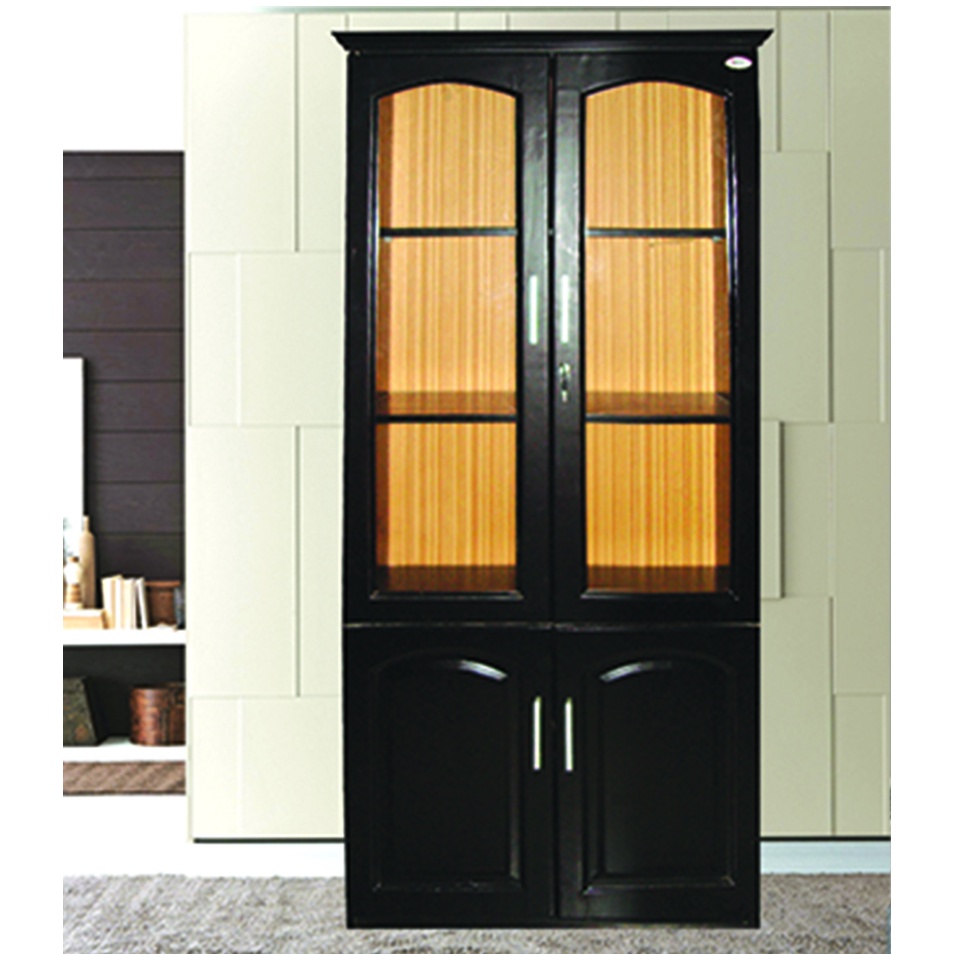 Lemari Buku Kayu 2 Pintu / Rak Buku Kayu / Lemari Pakaian Kayu 2 Pintu