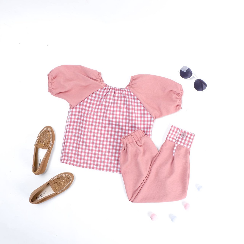 TokoMilkan Setelan Baju Anak Perempuan Naksu Set Kids | Pakaian Anak Umur 1-6 Tahun