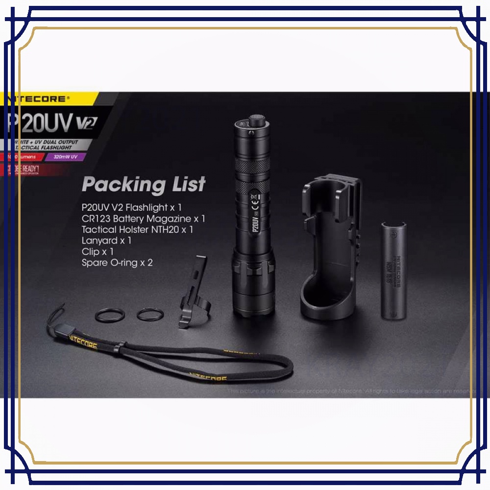 Senter LED WhiteUV LED CREE XP-L2 V6 1000 Lumens - P20UV V2