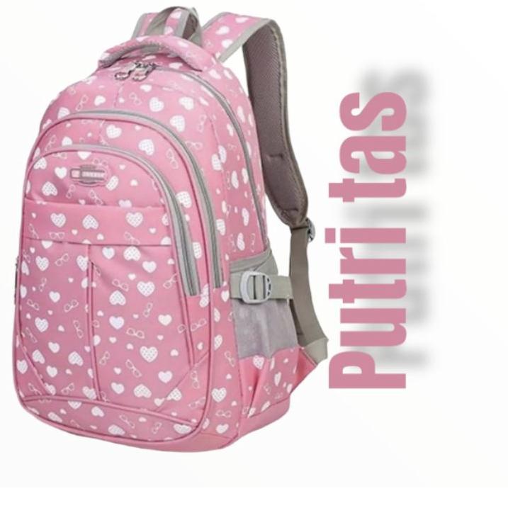 TREND KEKINIAN tas ransel wanita tas sekolah wanita motif love ⁂ 858