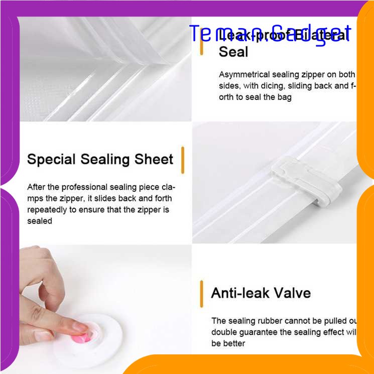 TG-TRV WHISM Kantong Plastik Pakaian Vacuum Bag 10 PCS with Hand Pump - SN11