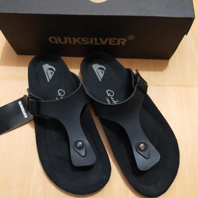 SANDAL QUICKSILVER ORIGINAL SANDAL PRIA SANDAL KULIT SENDAL SANTAI - Cokelat, 39
