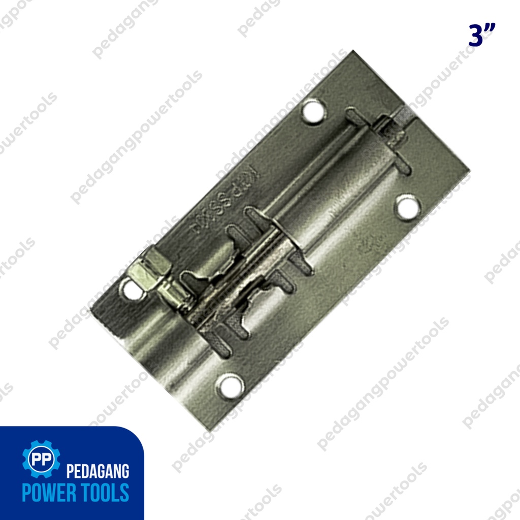 KTP GRENDEL 3&quot; PUTIH SELOT KUNCI JENDELA PINTU KAMAR MANDI STAINLESS
