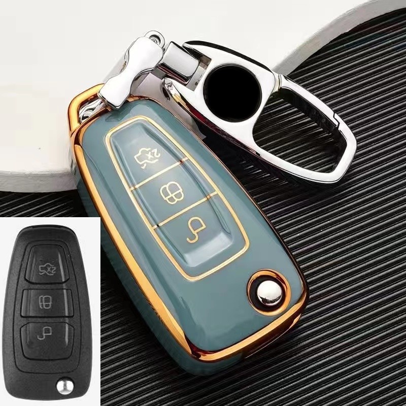 Case Pelindung Kunci Mobil Model Flip Bahan TPU 2022 Untuk Ford Focus everest 2019 ranger Edge Mondeo Taurus Explorer Mustang Fusio