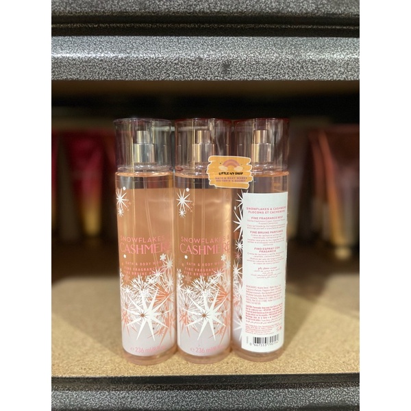 bath & body works bbw snowflakes & cashmere snowflake mist 236ml parfum perfume