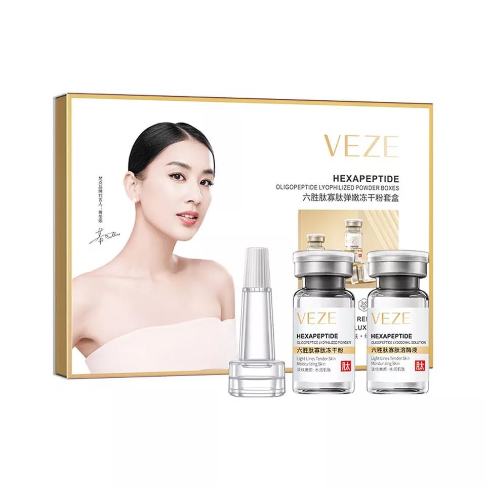 Veze Hexapeptide Set Serum Wajah Esensi Antikerut Pelembab Pengecil Pori-pori