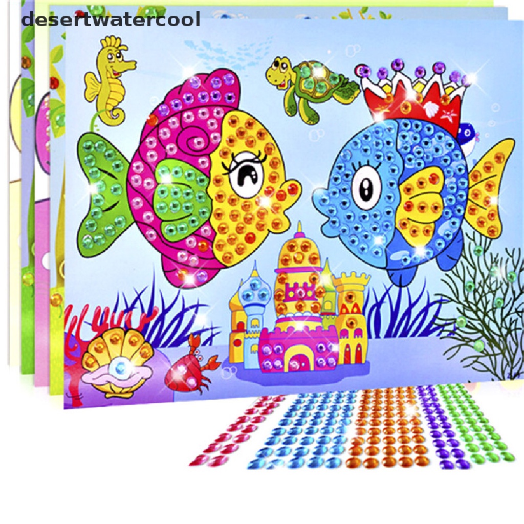 Deid Mainan Puzzle Mosaik Bordir Diamond 5D DIY Motif Kartun Untuk Edukasi Anak