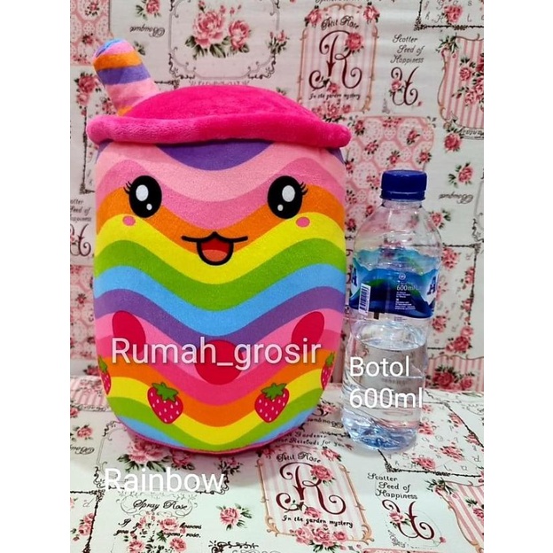 Boneka Boba Bubble Milk Tea Brown Sugar - BOBA RAINBOW