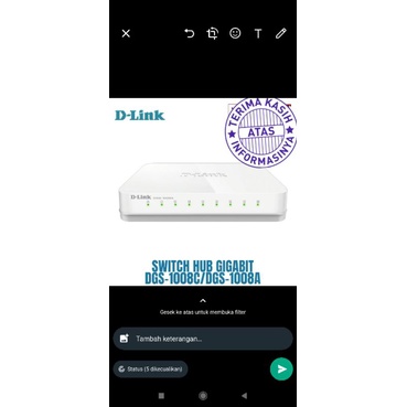 switch hub d-link dgs 1008a gigabit rt rw net hotspot