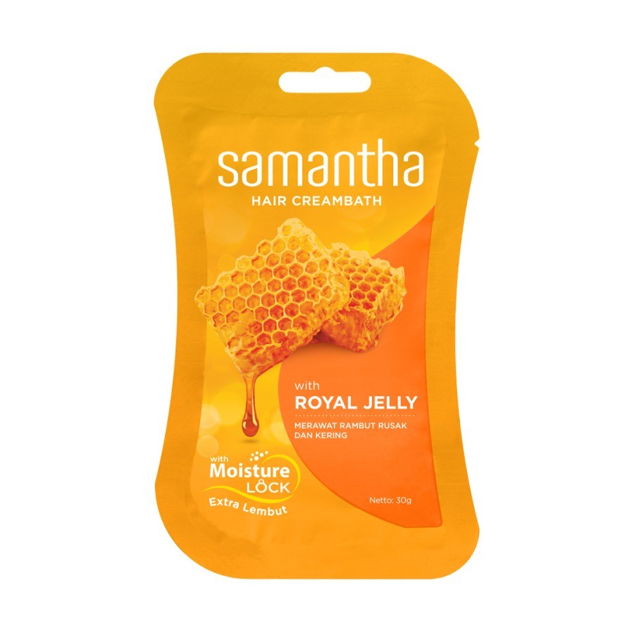 SAMANTHA Hair Creambath 30gr | Aloe Vera | Royal Jelly | Ginseng | Avocado